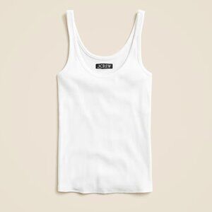 J. Crew New Fine Rib Scoopneck Tank Top
